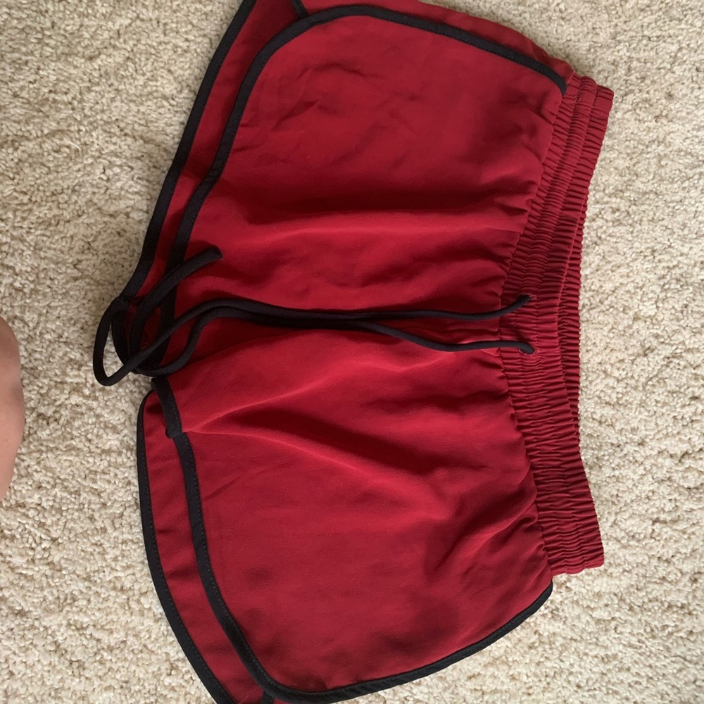 Red comfy shorts